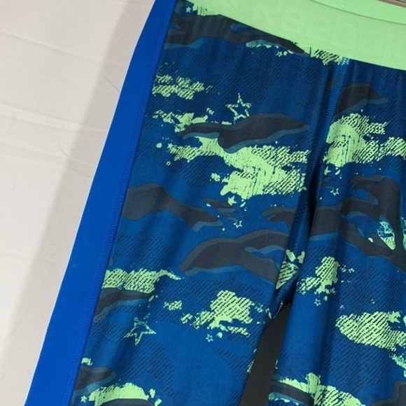 Reebok Blue & Green Cropped Athletic Leggings - Picture 4 of 9